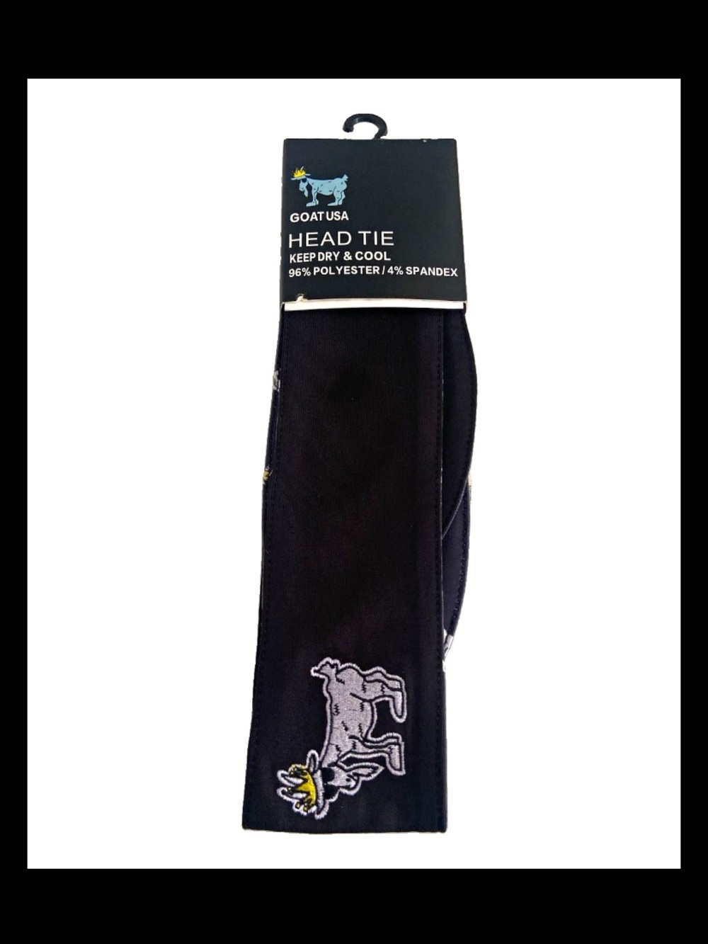 Goat USA logo Black Head Tie headband